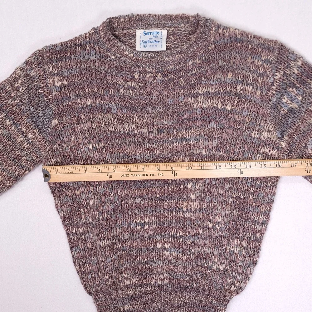 Sorrento Knits‎ for Fairweather Vintage Marled Purple Crewneck Sweater Large